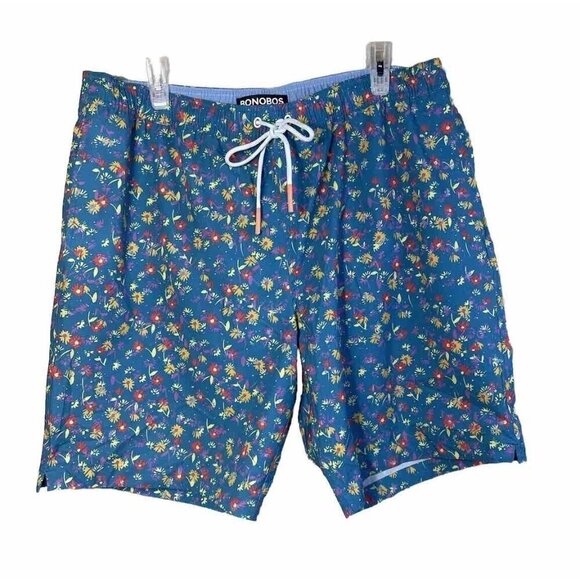 Bonobos Riviera Recycled Swim Trunks Men's Shorts Floral Storm Printed Size XL - Picture 1 of 7